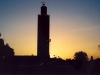 Silhouetted minaret
