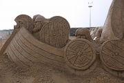 Viking sand sculpture