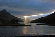 Sun rays over Loch Leven 1