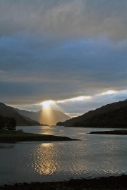 Sun rays over Loch Leven 2